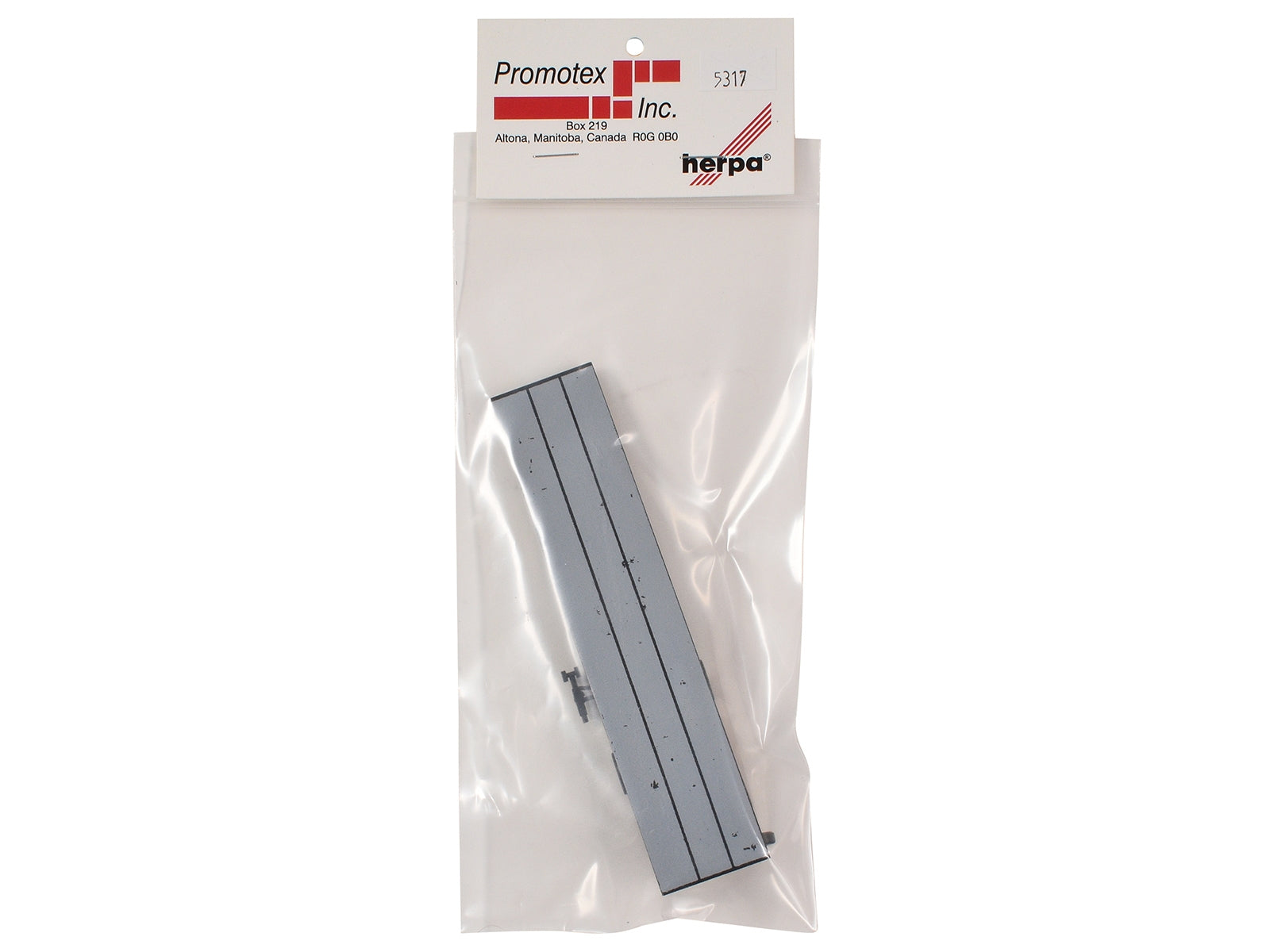 40ft 3-Axle Flatbed Trailer Gray Top 1/87 (HO) Plastic Model by Promotex