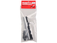 Tag-Axle Elliptical Tanker Trailer Silver 1/87 (HO) Plastic Model by Promotex
