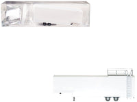 Race Horse Transport Trailer White 1/87 (HO) Plastic Model by Promotex