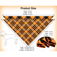 Dog Bandanas 2PCS Halloween Pumpkin Spider Web Large Dogs