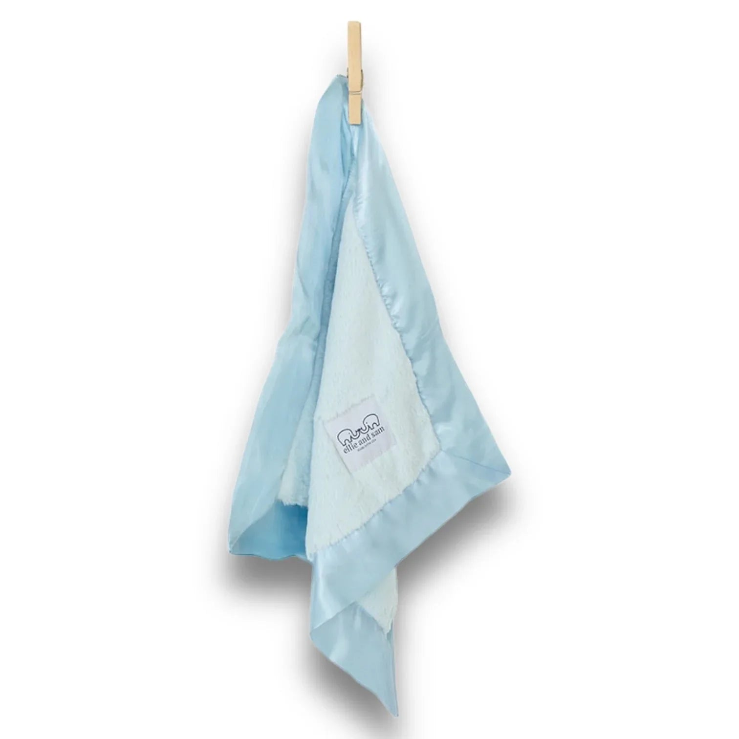 Luxury Satin Border Lovey - Blue - BIG FRENCHIES