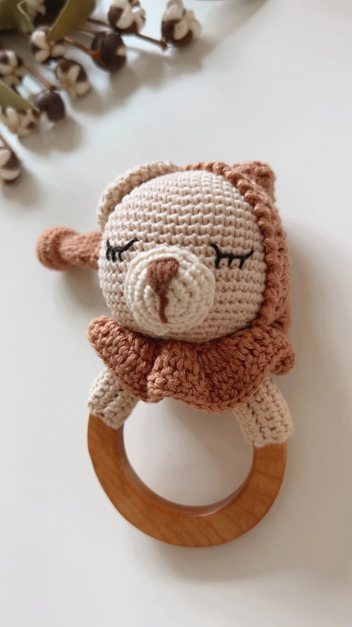 Gender Neutral Teddy Bear Teether Rattle - BIG FRENCHIES