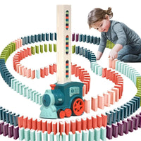 MEACAOFG Dominoes Train Fun Automatic Placement Stand-up Electric Train Educational Children's Toy Car Kids Games Domino Train Toys