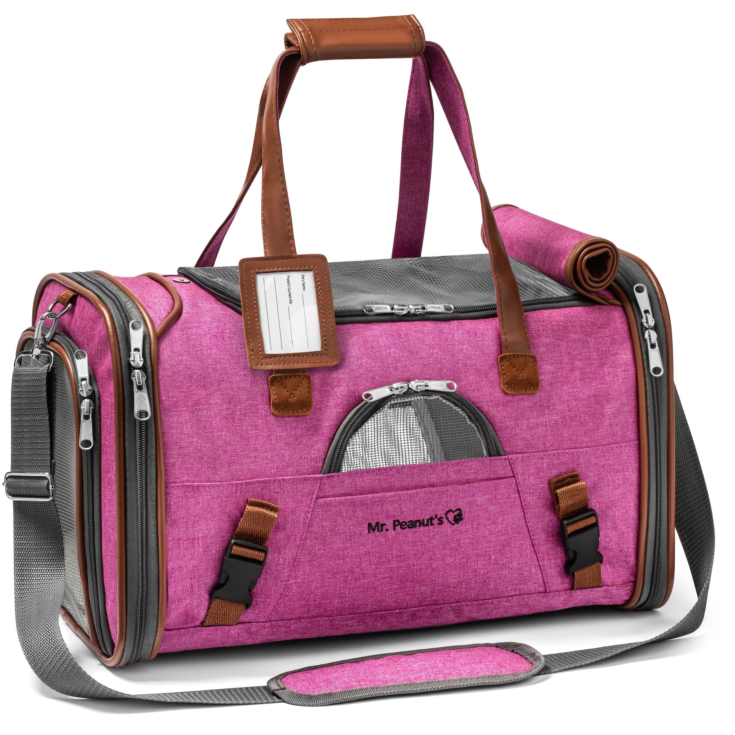 Mr. Peanut's Gold Series Standard Size Airline Compliant Pet Carrier - BIG FRENCHIES