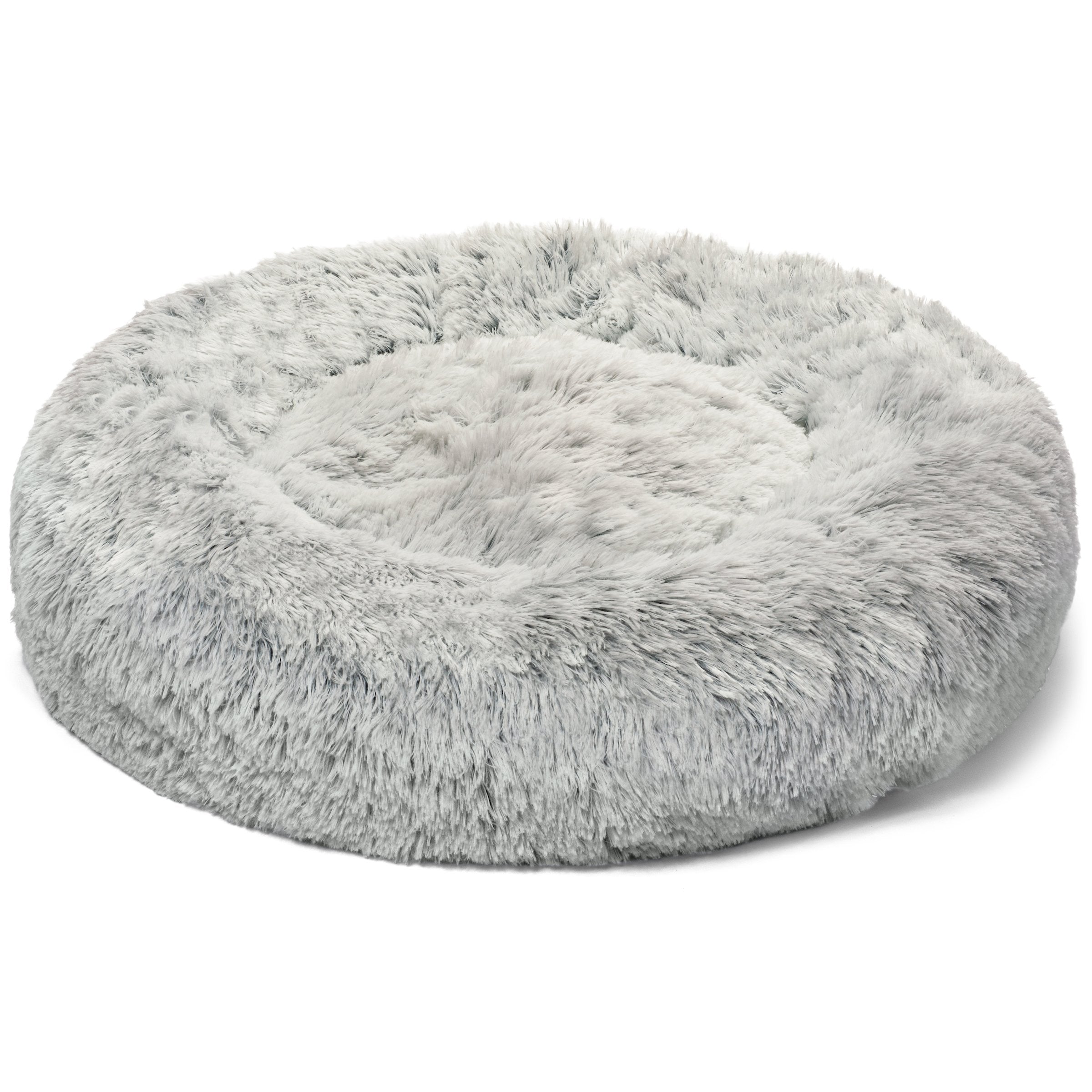 Mr. Peanut's 28" OrthoPlush® Pet Bed - Snowflake White Two Tone - BIG FRENCHIES