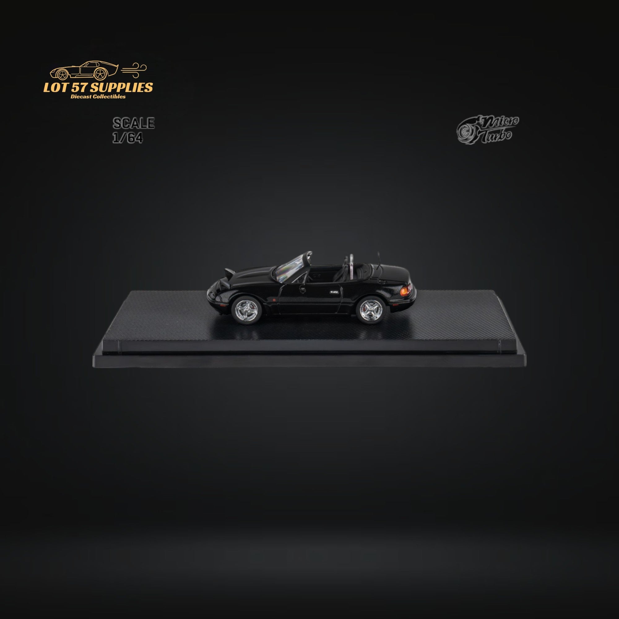 MicroTurbo Eunos Roadster MX-5 Customized Metallic Black 1:64