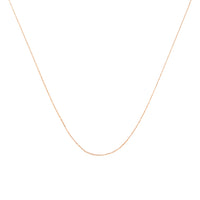 Solid 10K Yellow Gold 0.5mm Slim and Dainty Unisex 18" Rope Chain Necklace