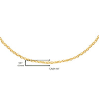 Solid 10K Yellow Gold 0.5mm Slim and Dainty Unisex 18" Rope Chain Necklace