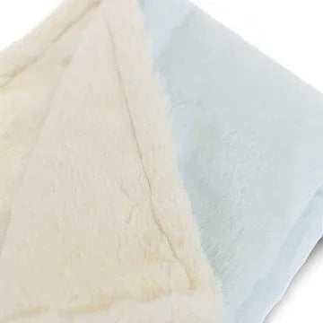 Luxury Duo Borderless Blanket - Blue/Ivory - BIG FRENCHIES