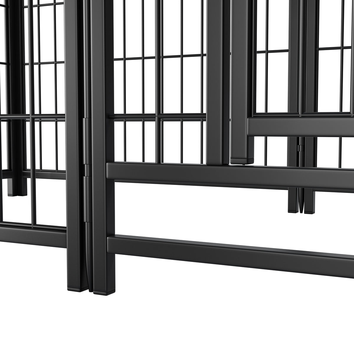 Dog Playpen Indoor 24 inch 8 Panels Metal Dog Pen Pet Dog Fence Outdoor Exercise Pen with Doors, Heavy Duty Dog Fence Pu