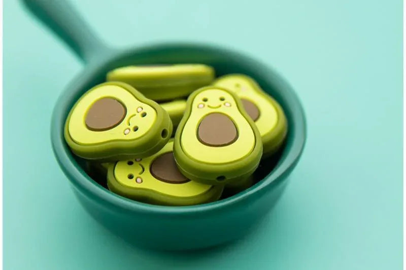 5PCS/SET Silicone Animal Beads BPA Free Baby Teething Beads Toy For Pacifier Clips New Born Silicone Rodent Tiny Rod Baby Teether For Baby Kids - BIG FRENCHIES