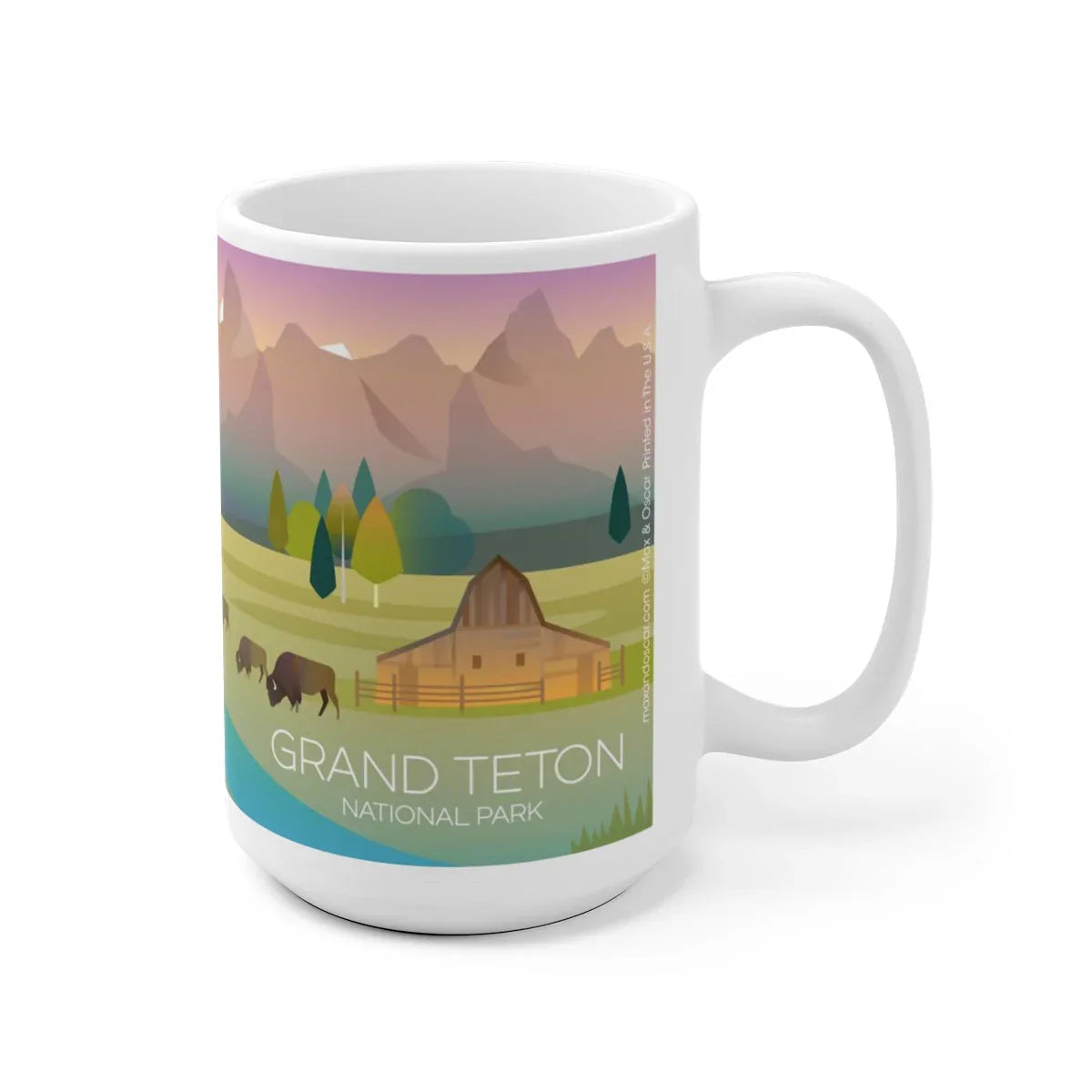 GRAND TETON NATIONAL PARK 11 OZ OR 15 OZ CERAMIC MUG - BIG FRENCHIES
