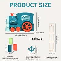 MEACAOFG Dominoes Train Fun Automatic Placement Stand-up Electric Train Educational Children's Toy Car Kids Games Domino Train Toys
