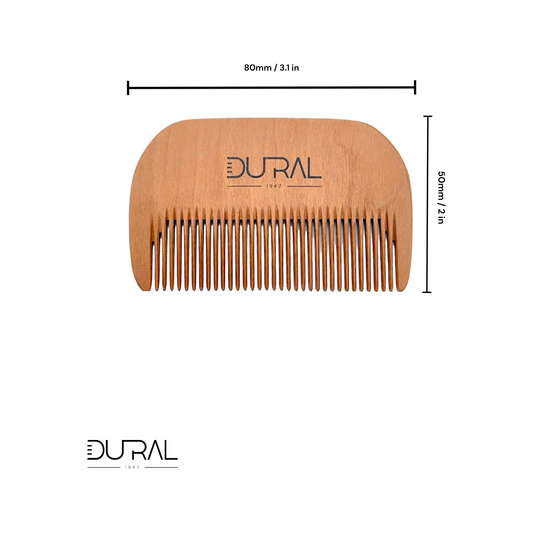 Dural Pear Wood Hand Made Beard Comb