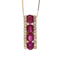 1.39ct Ruby Diamond Fashion Pendants 14KT Rose Gold