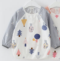 Baby Dinner Coverall Bib Spring And Autumn Long Sleeve Apron