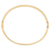 14K Yellow Gold 1/3 Cttw Diamond Half Eternity Bangle Bracelet (I-J Color, I2-I3 Clarity) - 7.75" Inches