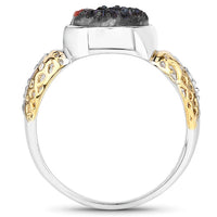 4.74 Carat Genuine Multi Stones .925 Sterling Silver Ring