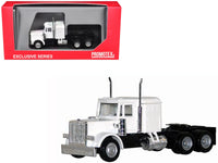 Peterbilt Long Tractor White 1/87 (HO) Plastic Model Car by Promotex