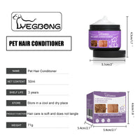 Pet Hair Conditioner For Dogs Cats, Moisturizing Detangling Pet Coat Conditioner, Anti Static, Softens & Brightens Fur, 