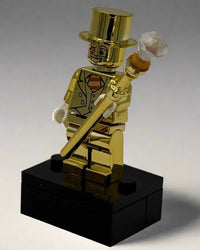 Golden Monopoly Money Man Custom Minifigure - BIG FRENCHIES