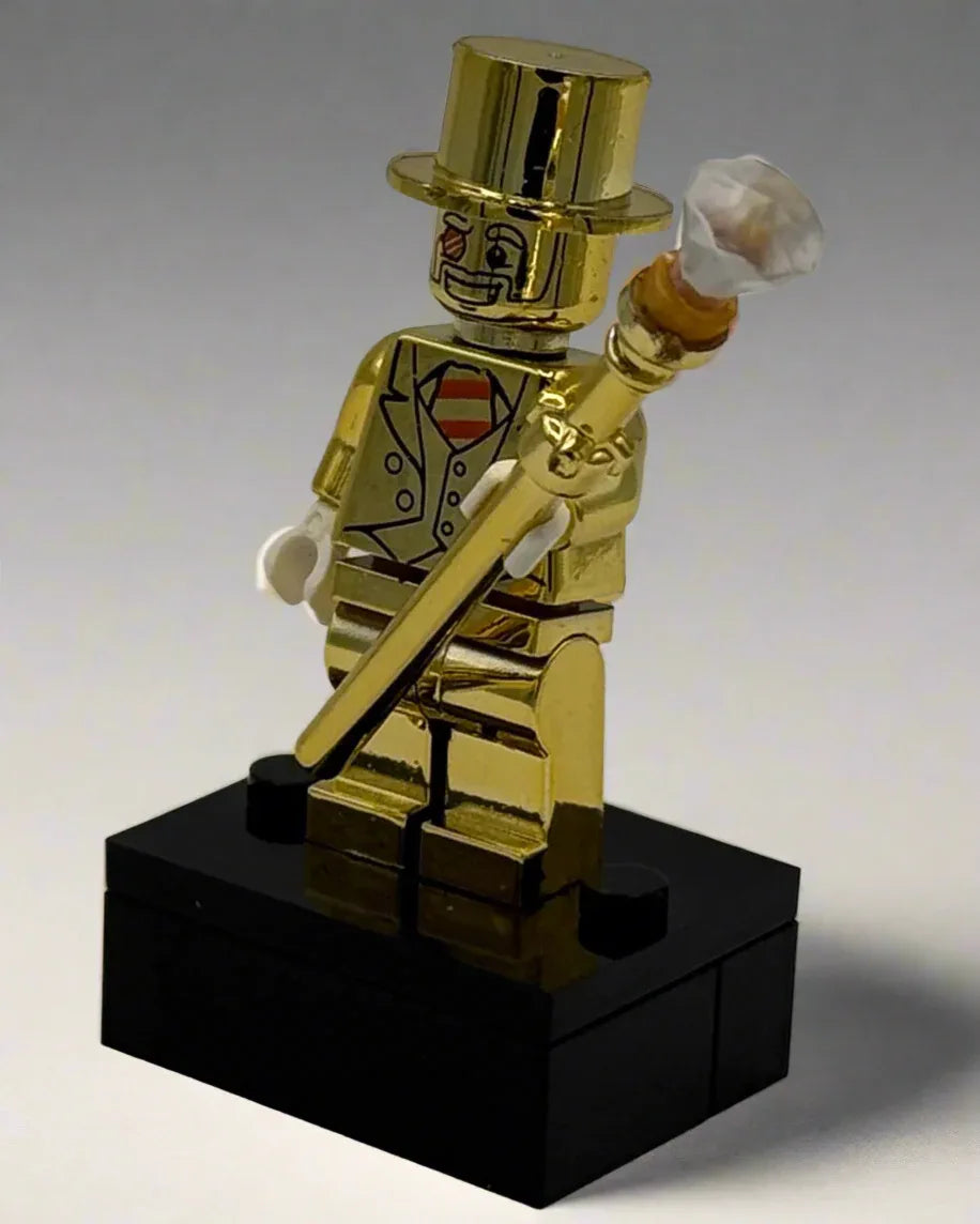 Golden Monopoly Money Man Custom Minifigure - BIG FRENCHIES