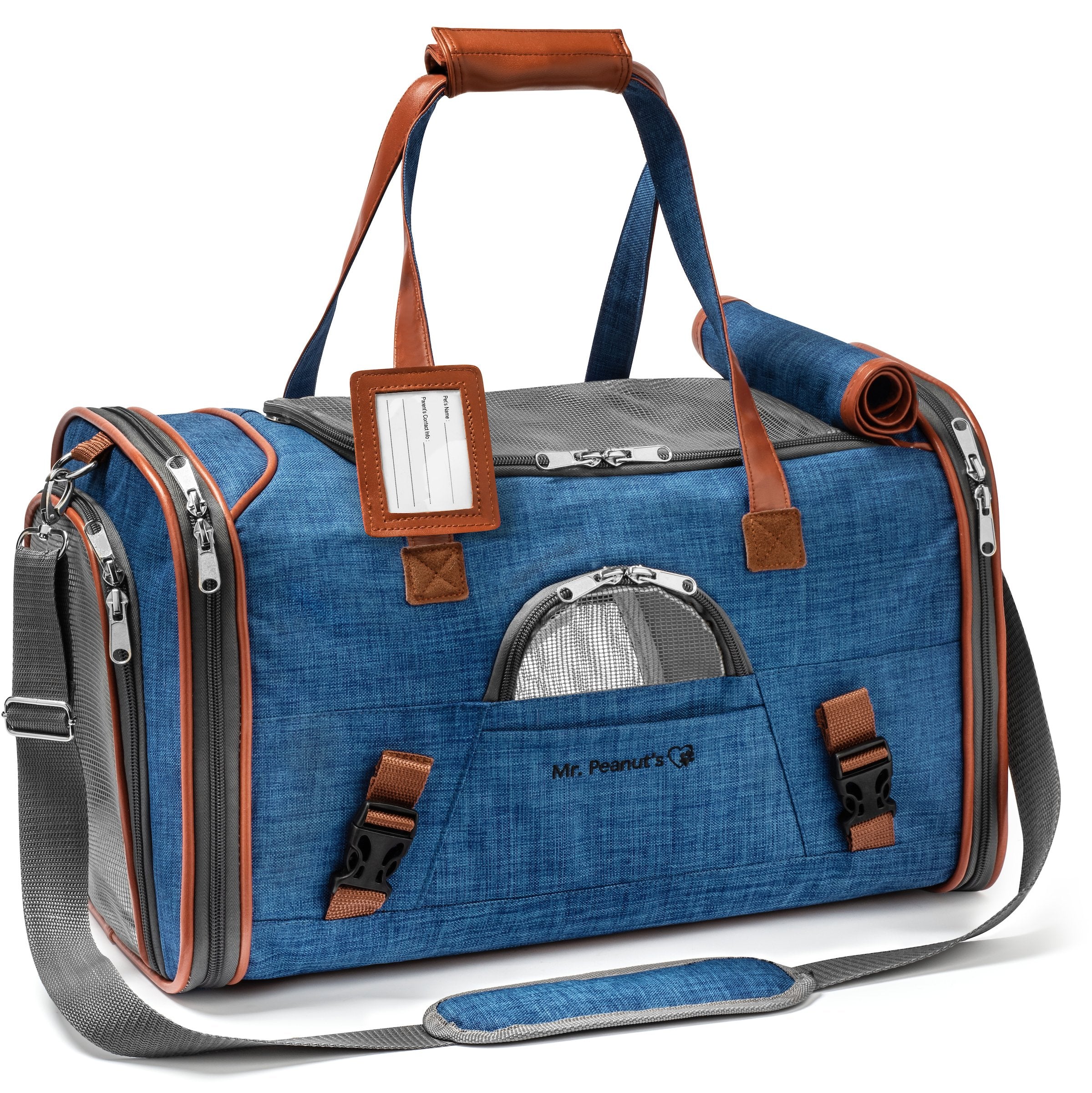 Mr. Peanut's Gold Series Standard Size Airline Compliant Pet Carrier - BIG FRENCHIES