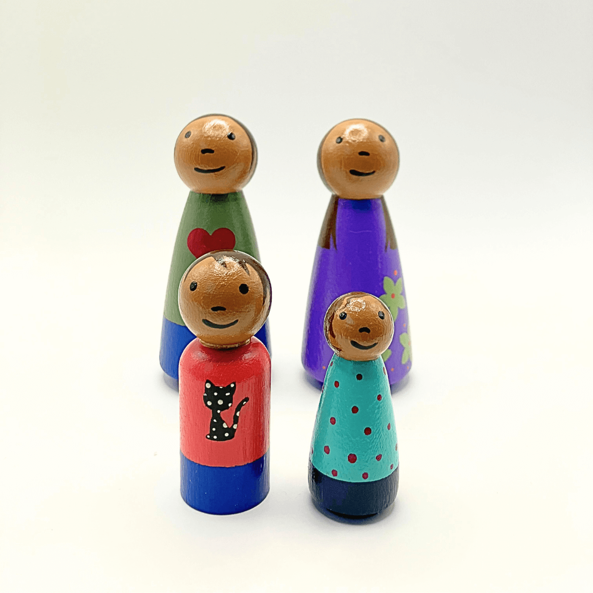 LGBTQ+ Family Wooden Doll Set - Two Moms