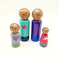 LGBTQ+ Family Wooden Doll Set - Two Dads