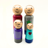 LGBTQ+ Family Wooden Doll Set - Two Dads