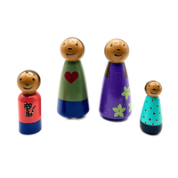 LGBTQ+ Family Wooden Doll Set - Two Moms