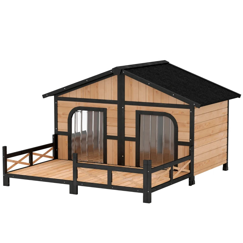 Dog House Outdoor, Wooden Dog Kennel Weatherproof With Porch, Openable Roof, Multiple Packages Shipped. Please Pay Atten