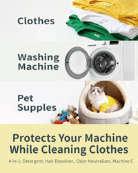 Pet Hair & Odor Laundry Remover Powder|Dissolves Dog & Cat Hair|6-Month Supply