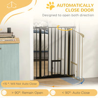 36" Easy Open Indoor Dog Gates for Doorways, House, Stair - Black