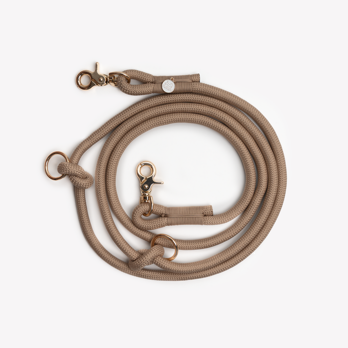 'Sand' - Hands Free Braided Leash-Hands Free Braided Leash-BIG FRENCHIES-FURLOU