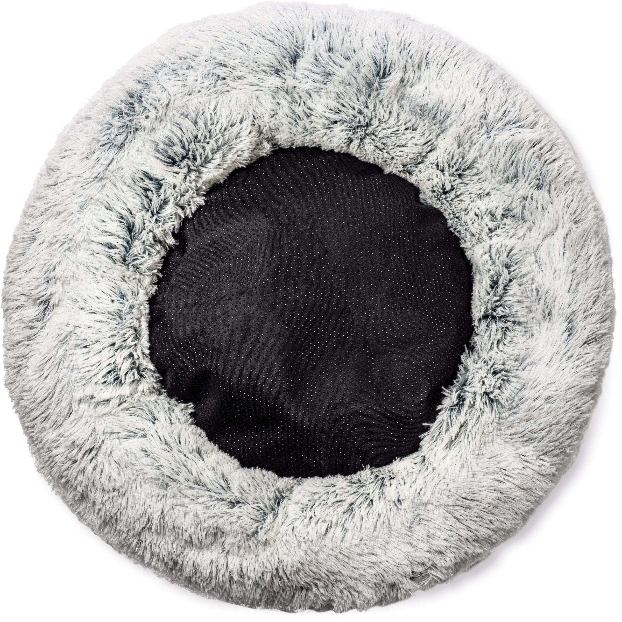 Mr. Peanut's 28" OrthoPlush® Pet Bed - Snowflake White Two Tone - BIG FRENCHIES
