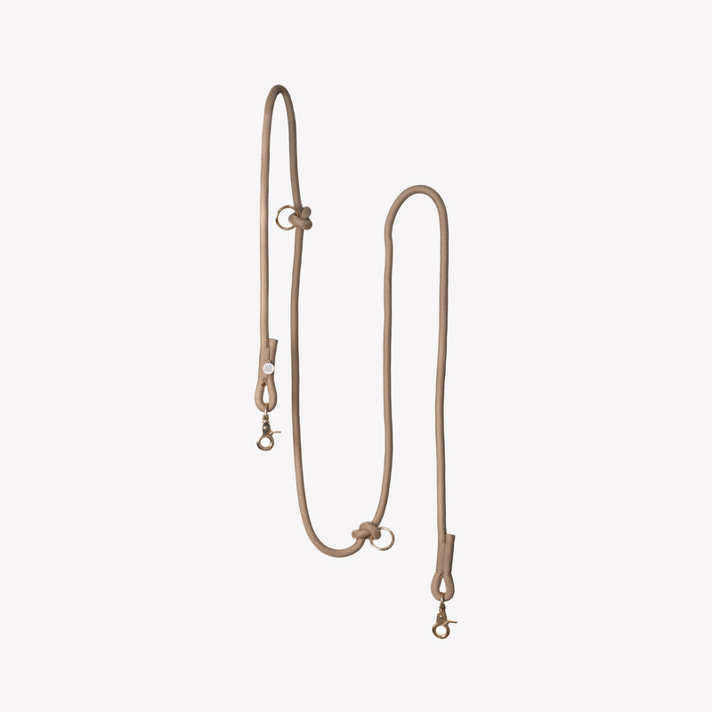 'Sand' - Hands Free Braided Leash-Hands Free Braided Leash-BIG FRENCHIES-FURLOU