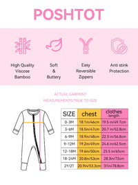 PoshTOT World Map Bamboo Baby Convertible Zippy Romper