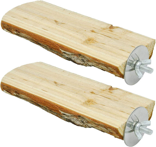 Parrot Cage Perch, Wooden Platform for Birds (2 Packs) - BIG FRENCHIES