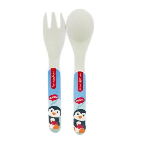 Primo Passi - Bamboo Fiber Kids, Spoon and Fork, Winter Friends - BIG FRENCHIES