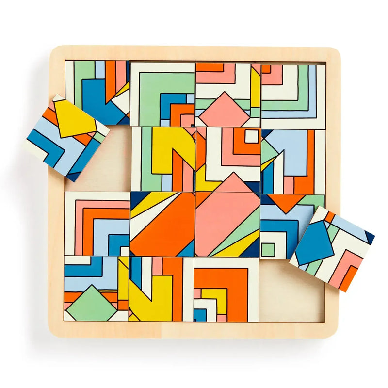 Frank Lloyd Wright Imperial Hotel 2-in-1 Sliding Wood Puzzle - BIG FRENCHIES