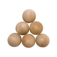 6-Piece Natural Wooden Balls – 1.8" Diameter - BIG FRENCHIES