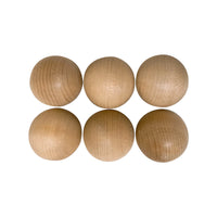 6-Piece Natural Wooden Balls – 1.8" Diameter - BIG FRENCHIES