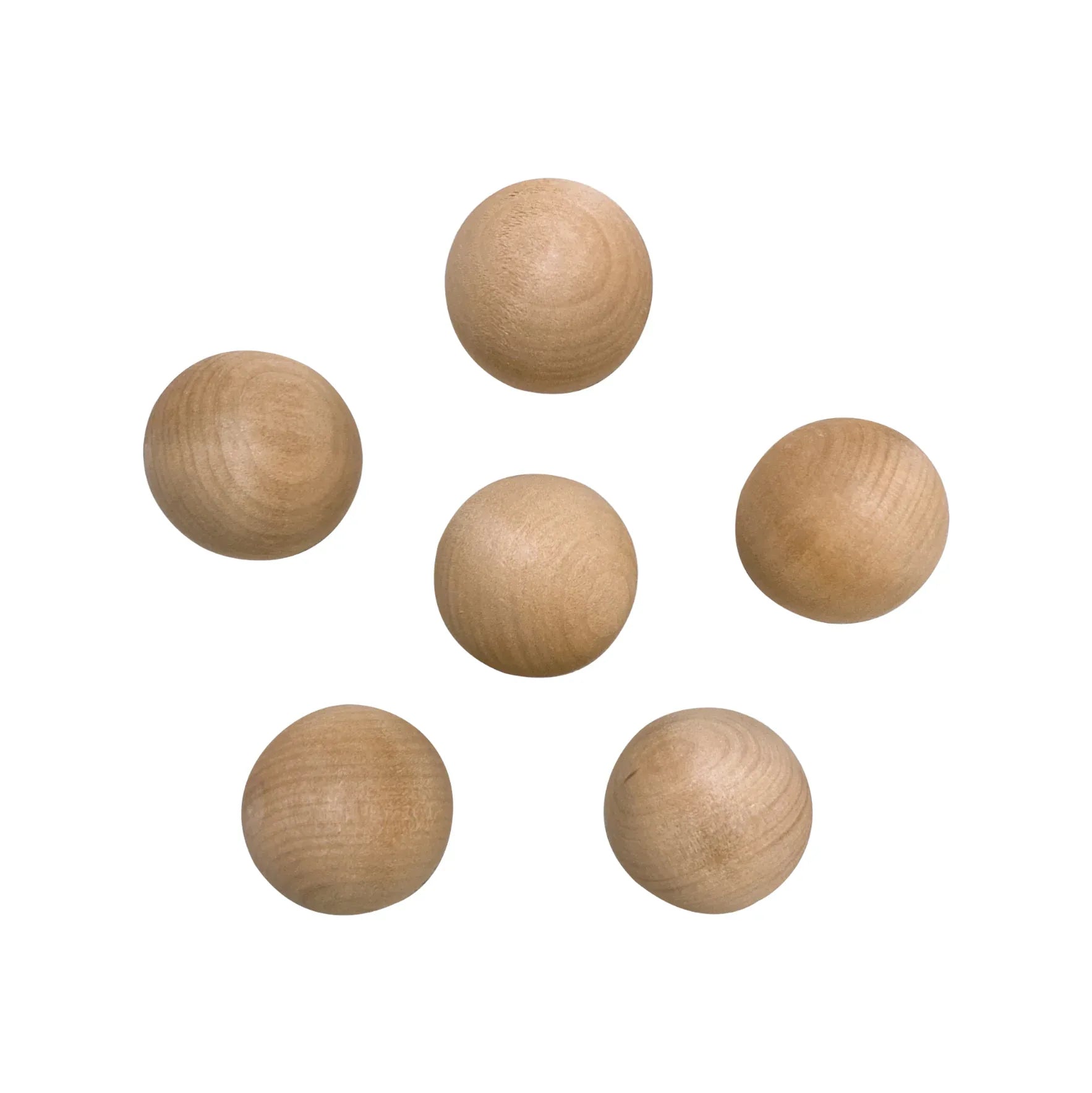 6-Piece Natural Wooden Balls – 1.8" Diameter - BIG FRENCHIES