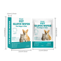 Kriath Disposable Pet Glove Wipes, 5 Pieces
