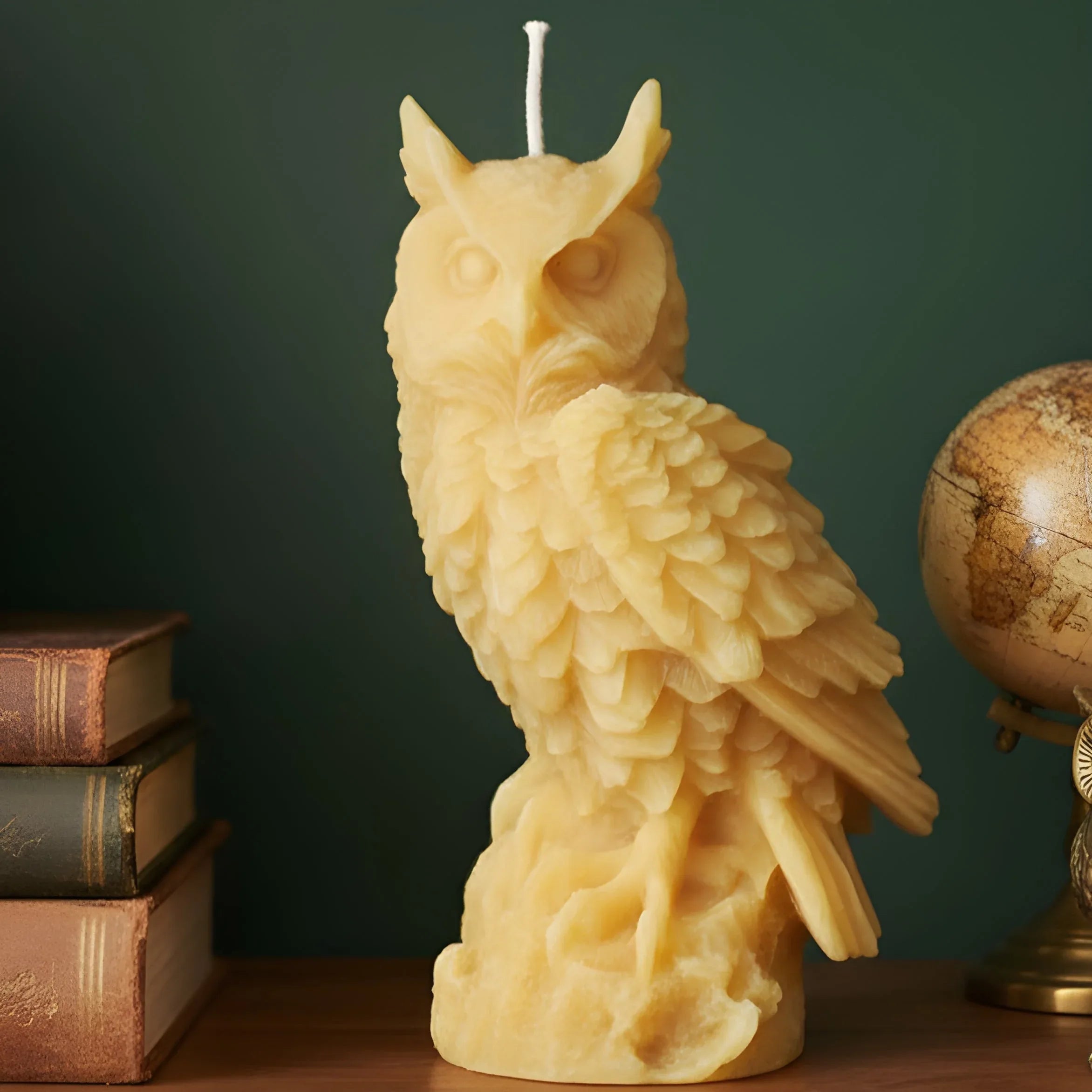 Large Owl Beeswax Candle - BIG FRENCHIES