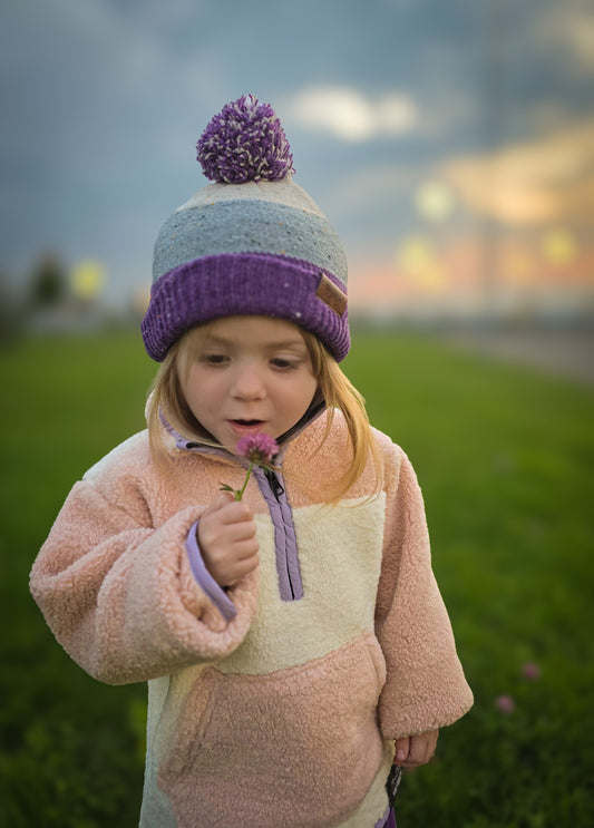 Puff beanie - purple - BIG FRENCHIES