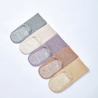New- Organic Cotton Socks- Lavender & Lemon- 4 Pairs of Stay-On Baby & Toddler Non-Slip Socks