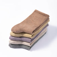 Serene Socks- Adult Organic Cotton Non-Slip Socks- 4 Seasons- Lemon- 2 Pairs