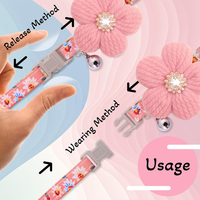 Small Dog Collar With Flower, Spring Dog Collar For Girl Dog Collars For Small Dogs Cute Dog Collar With Bell, Adjustabl